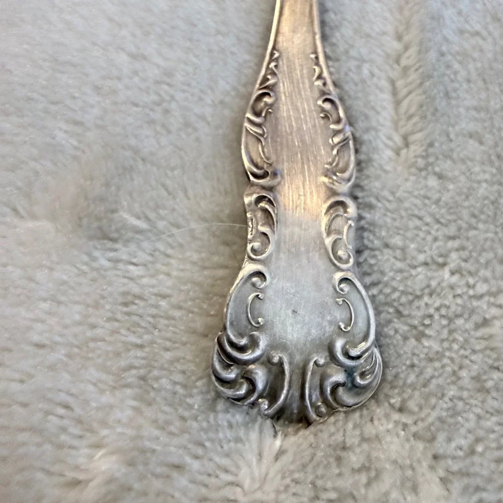 Antique WM Rogers & Son AA‎ Silverplate Bon Bon Candy Nut Serving Spoon 6